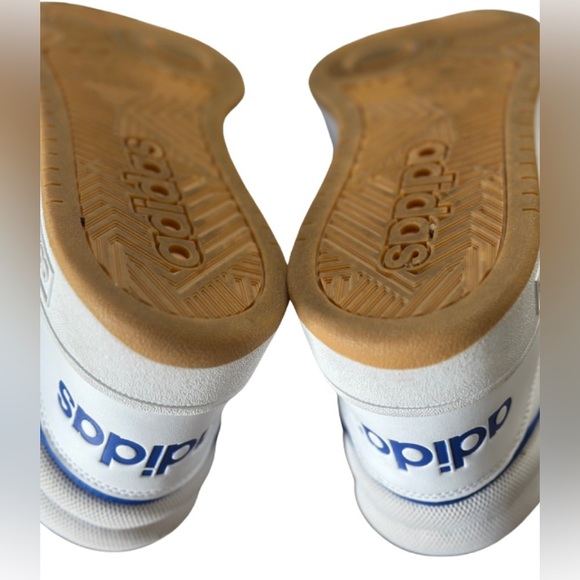 Adidas White and Blue Mid-Top Sneakers - Picture 8 of 9